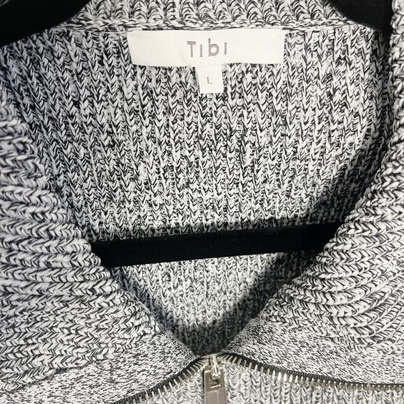 TIBI Tech Poly Sculpted Zip-Up Sweater Jacket Size Large - Picture 4 of 10